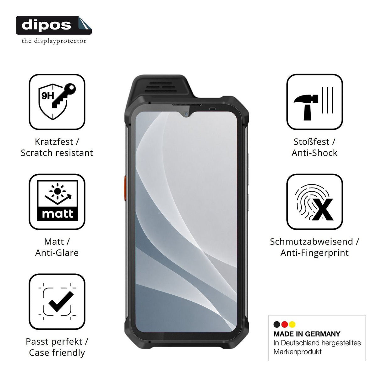 Displayschutz hergestellt in Deutschland, höchste Qualität made in Germany