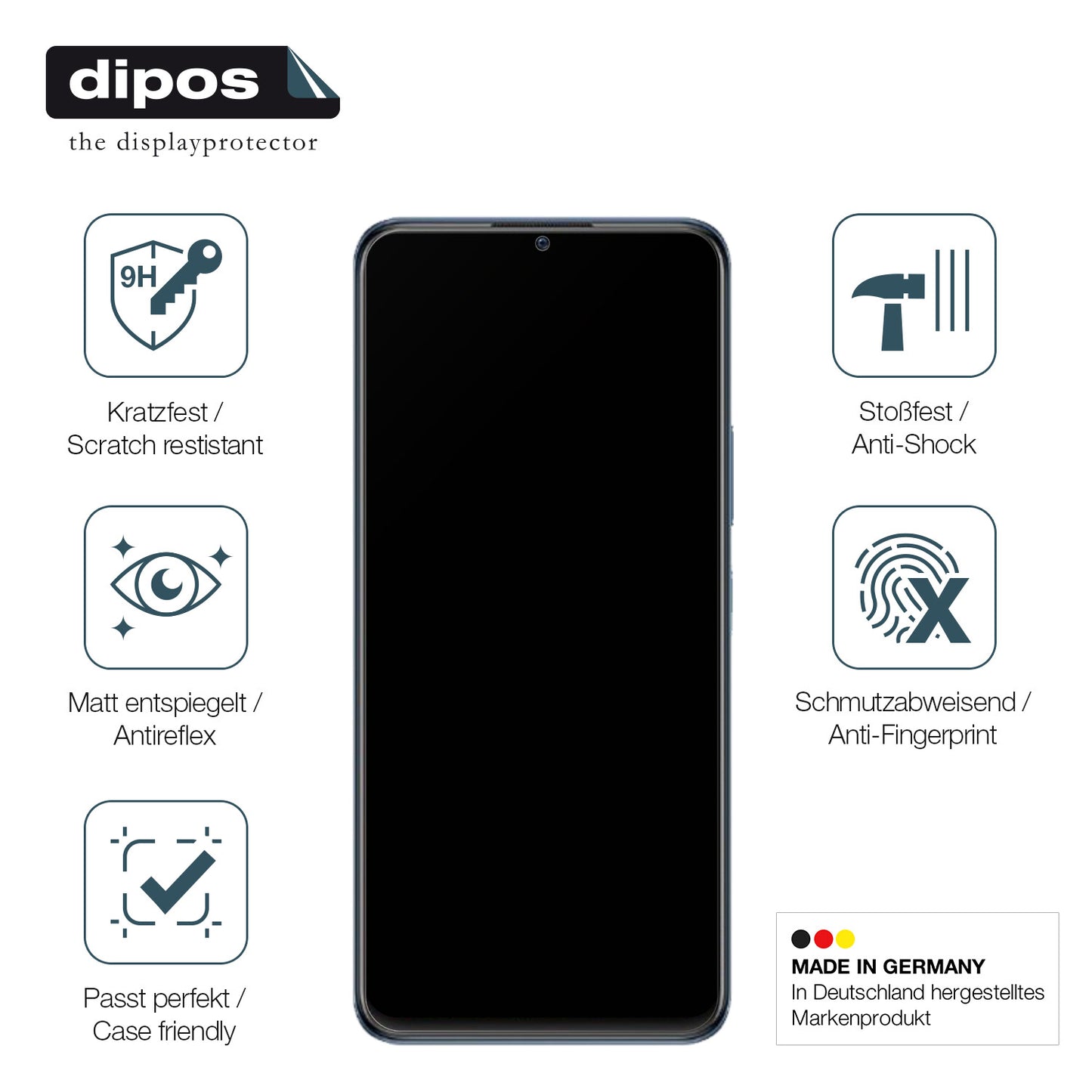 Displayschutz hergestellt in Deutschland, höchste Qualität made in Germany