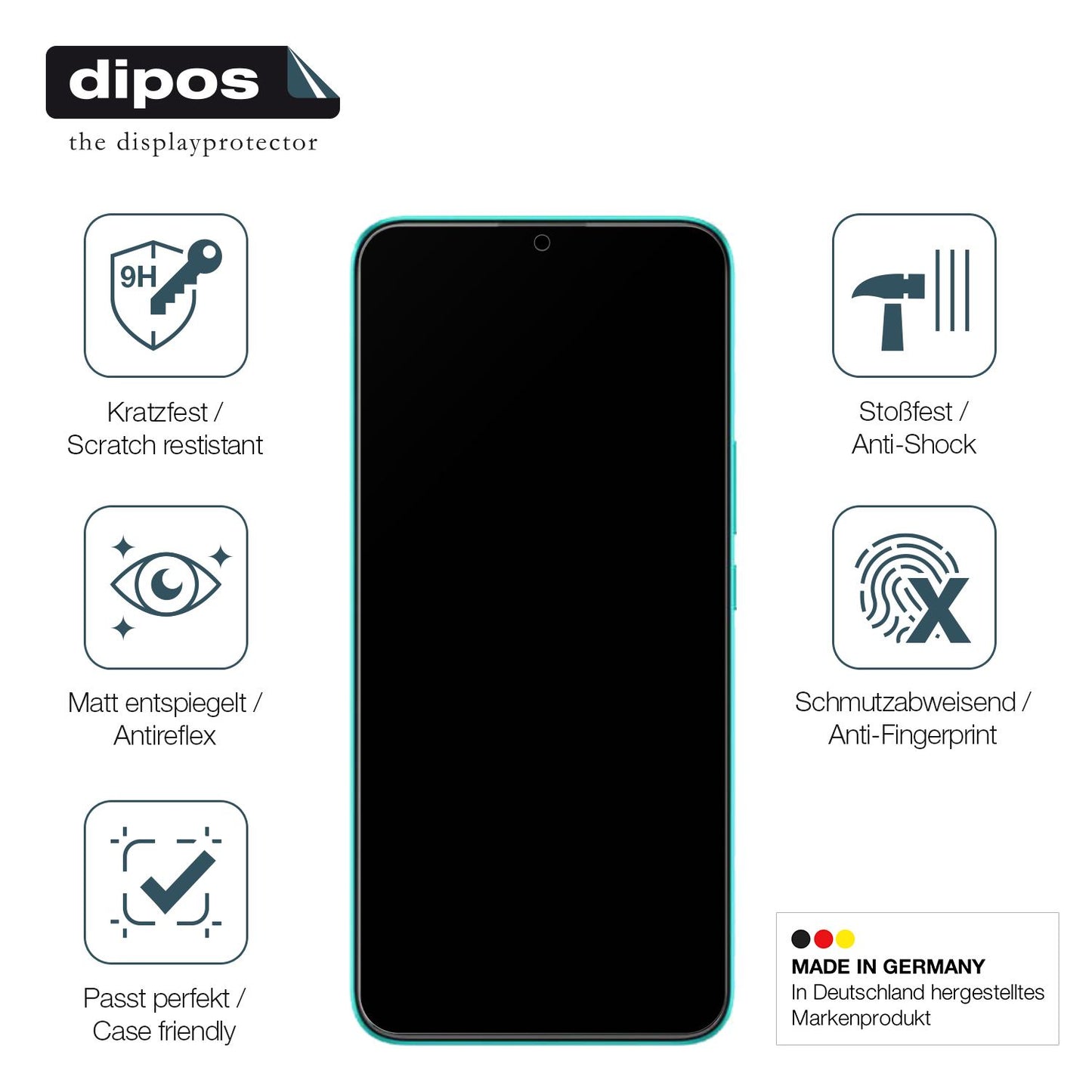 Displayschutz hergestellt in Deutschland, höchste Qualität made in Germany