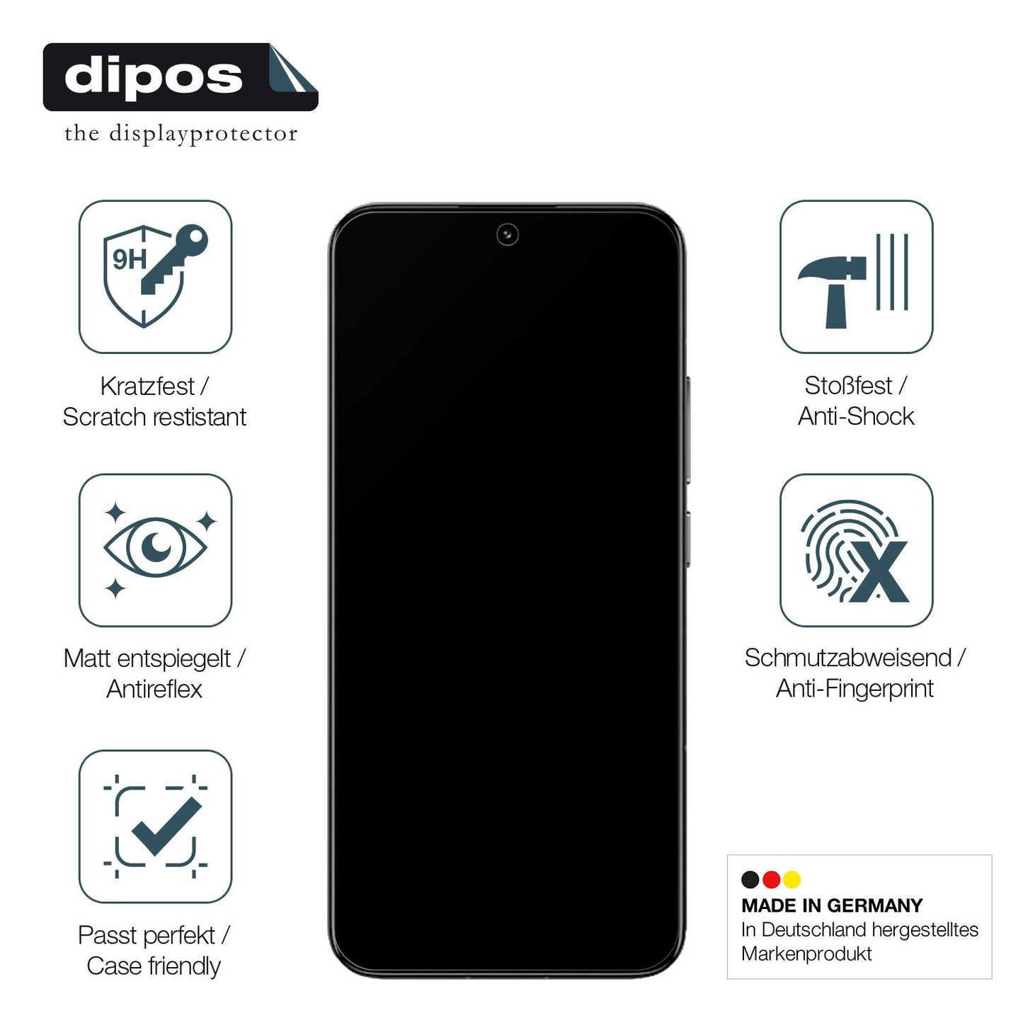 Displayschutz hergestellt in Deutschland, höchste Qualität made in Germany
