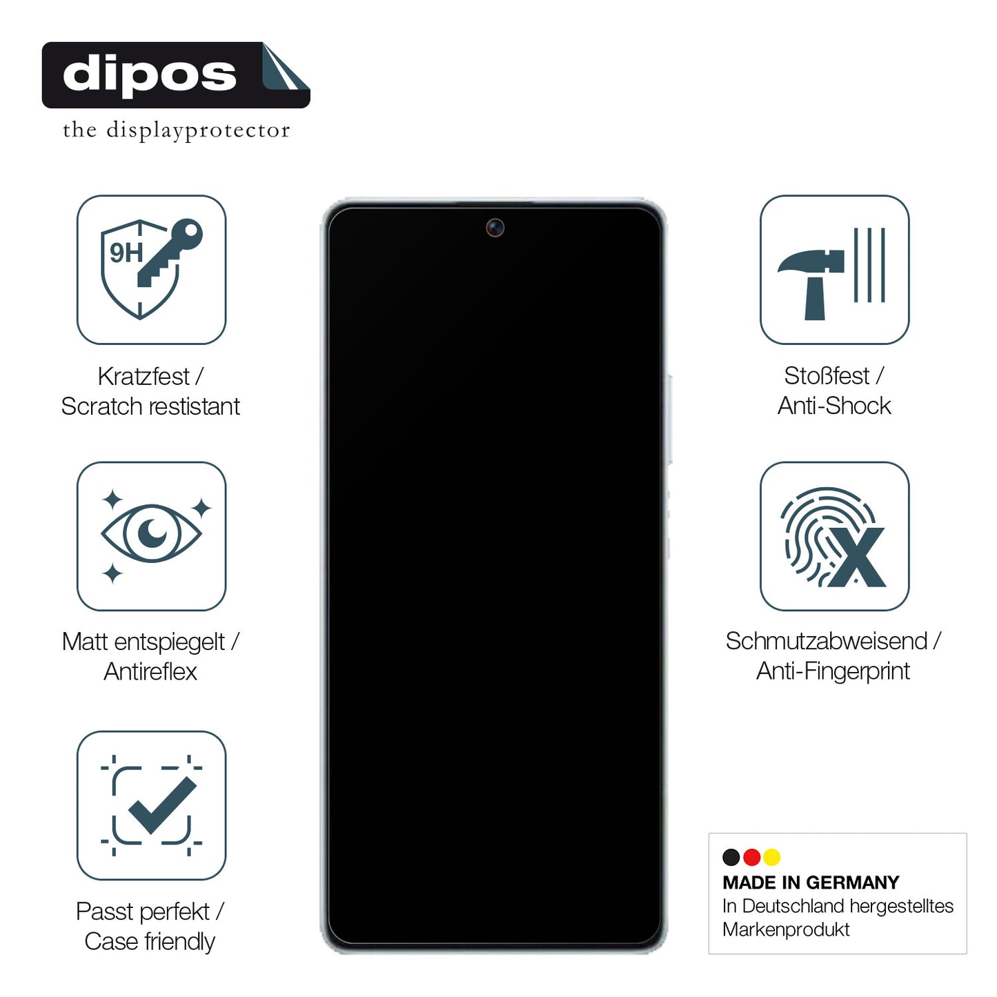 Displayschutz hergestellt in Deutschland, höchste Qualität made in Germany