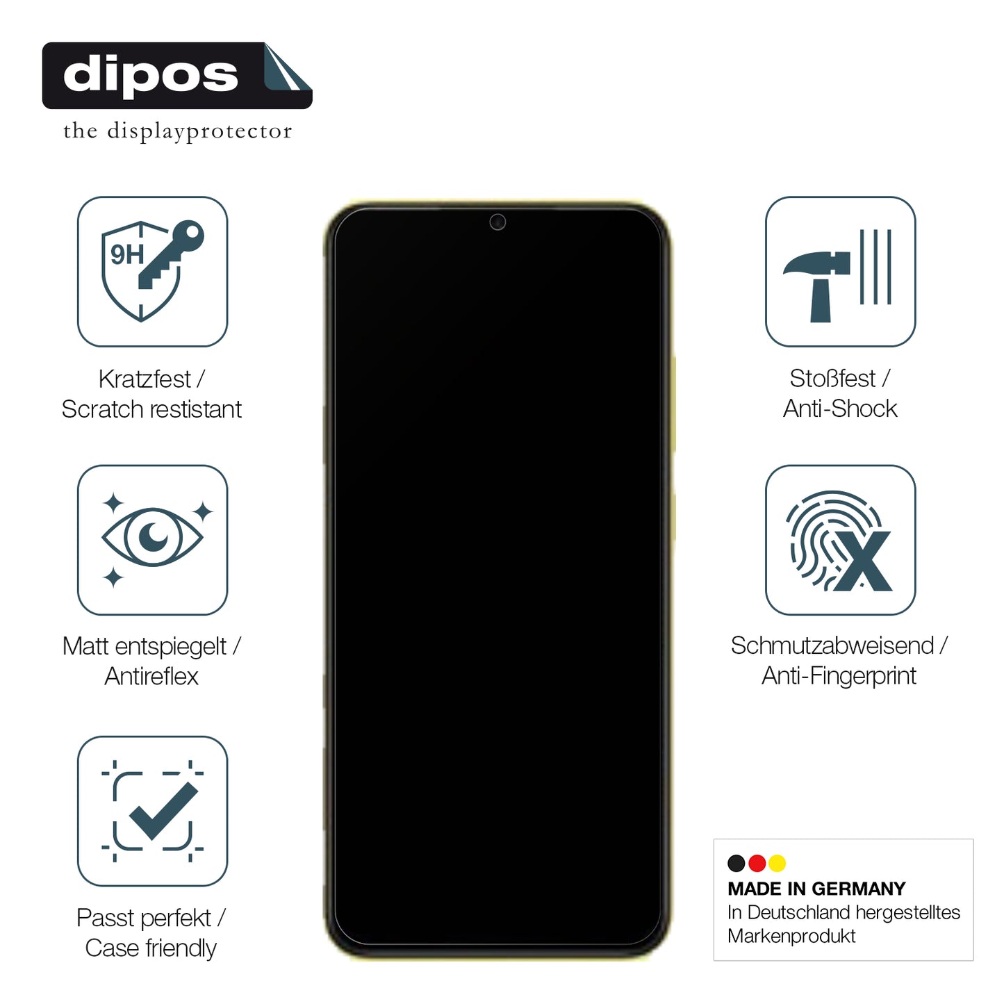 Displayschutz hergestellt in Deutschland, höchste Qualität made in Germany