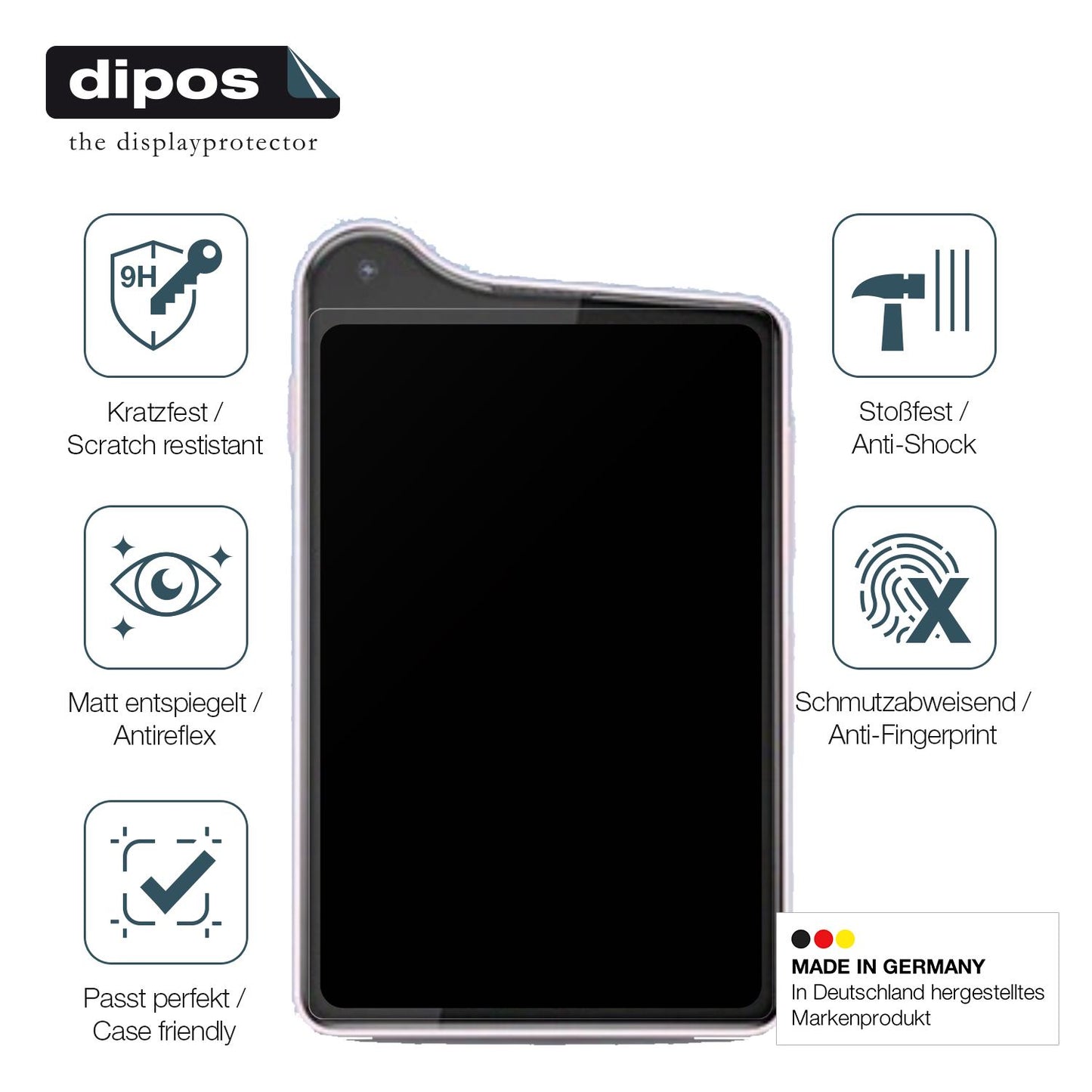 Displayschutz hergestellt in Deutschland, höchste Qualität made in Germany