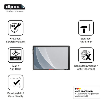 2x Screen Protector for Yicty Android 14 Tablet 10,1 Inch matte Flexible Glass 9H dipos