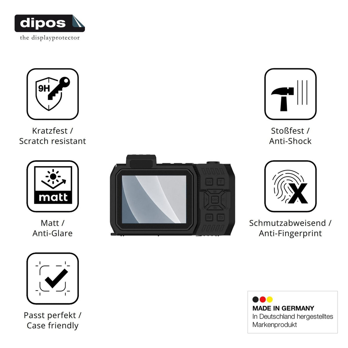 Displayschutz hergestellt in Deutschland, höchste Qualität made in Germany