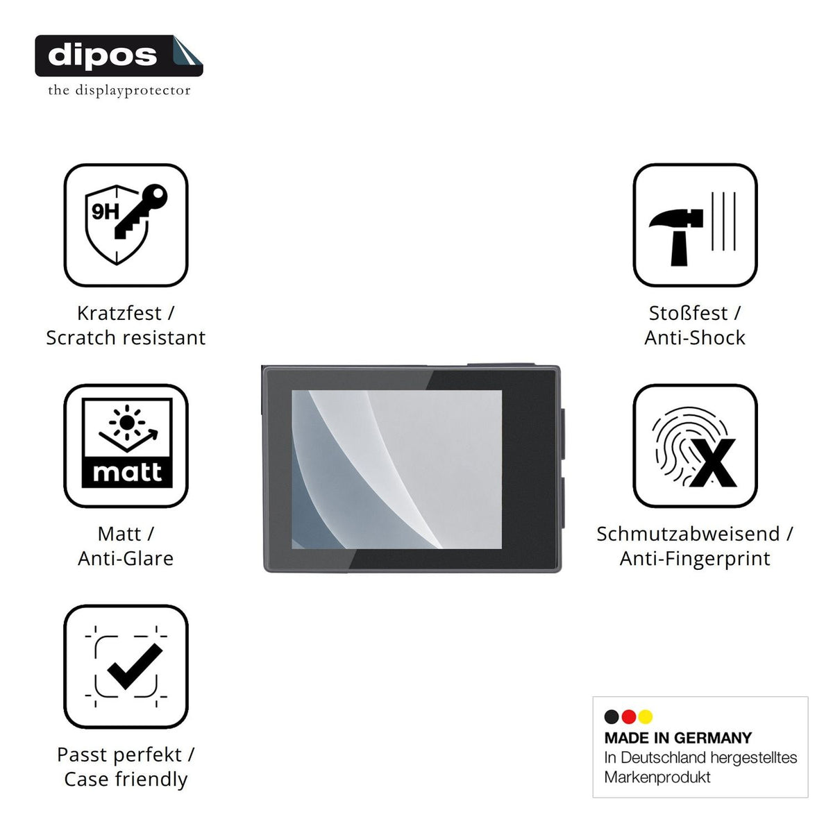 Displayschutz hergestellt in Deutschland, höchste Qualität made in Germany