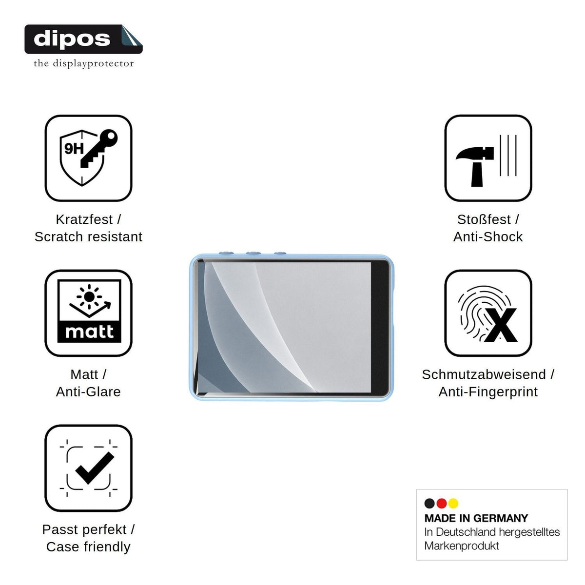 2x Screen Protector for ZAQE M4 matte Flexible Glass 9H dipos