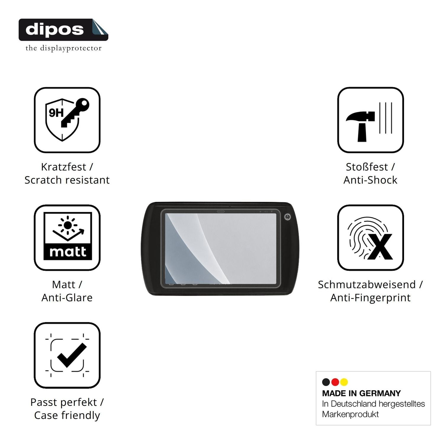 Displayschutz hergestellt in Deutschland, höchste Qualität made in Germany