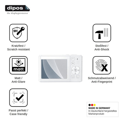 2x Screen Protector for Zostuic Digitalkamera 8K 96MP matte Flexible Glass 9H dipos