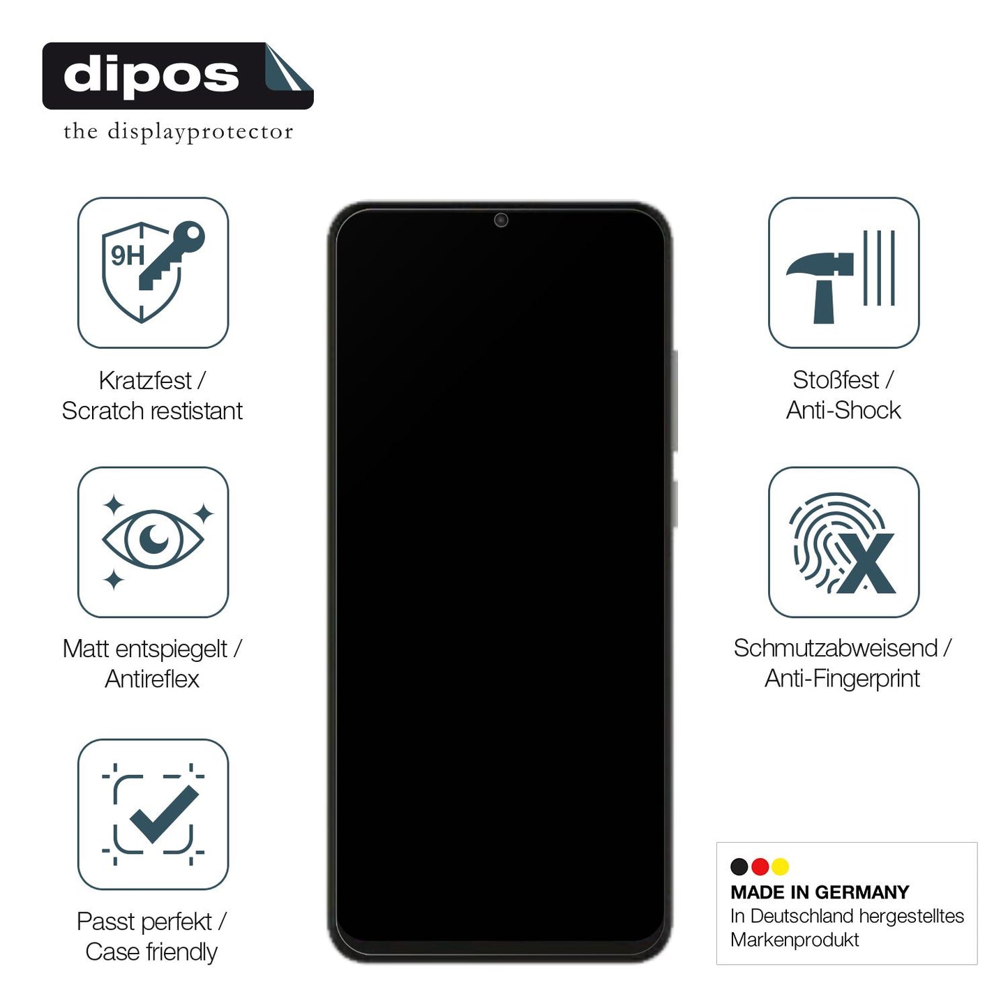 Displayschutz hergestellt in Deutschland, höchste Qualität made in Germany