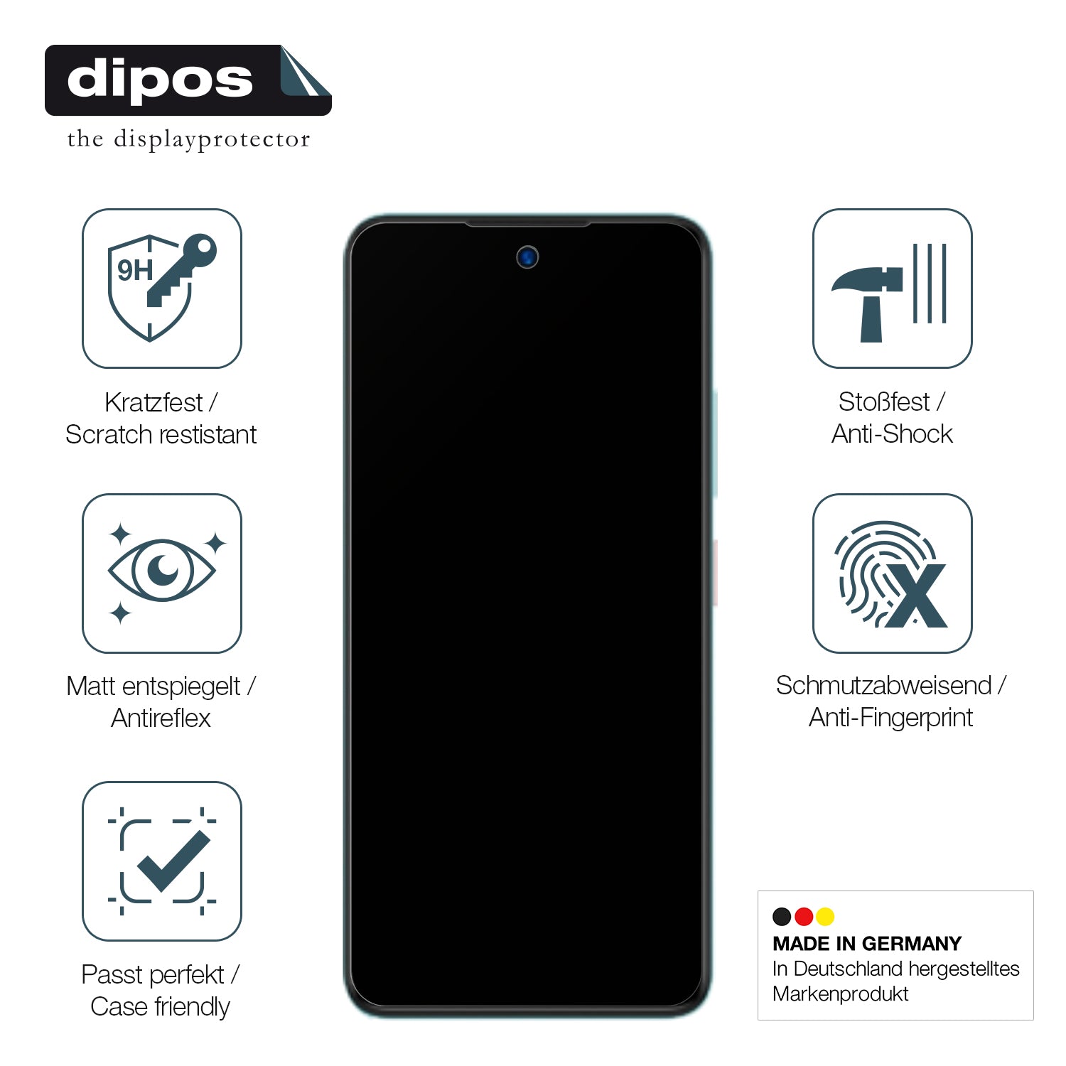 Displayschutz hergestellt in Deutschland, höchste Qualität made in Germany