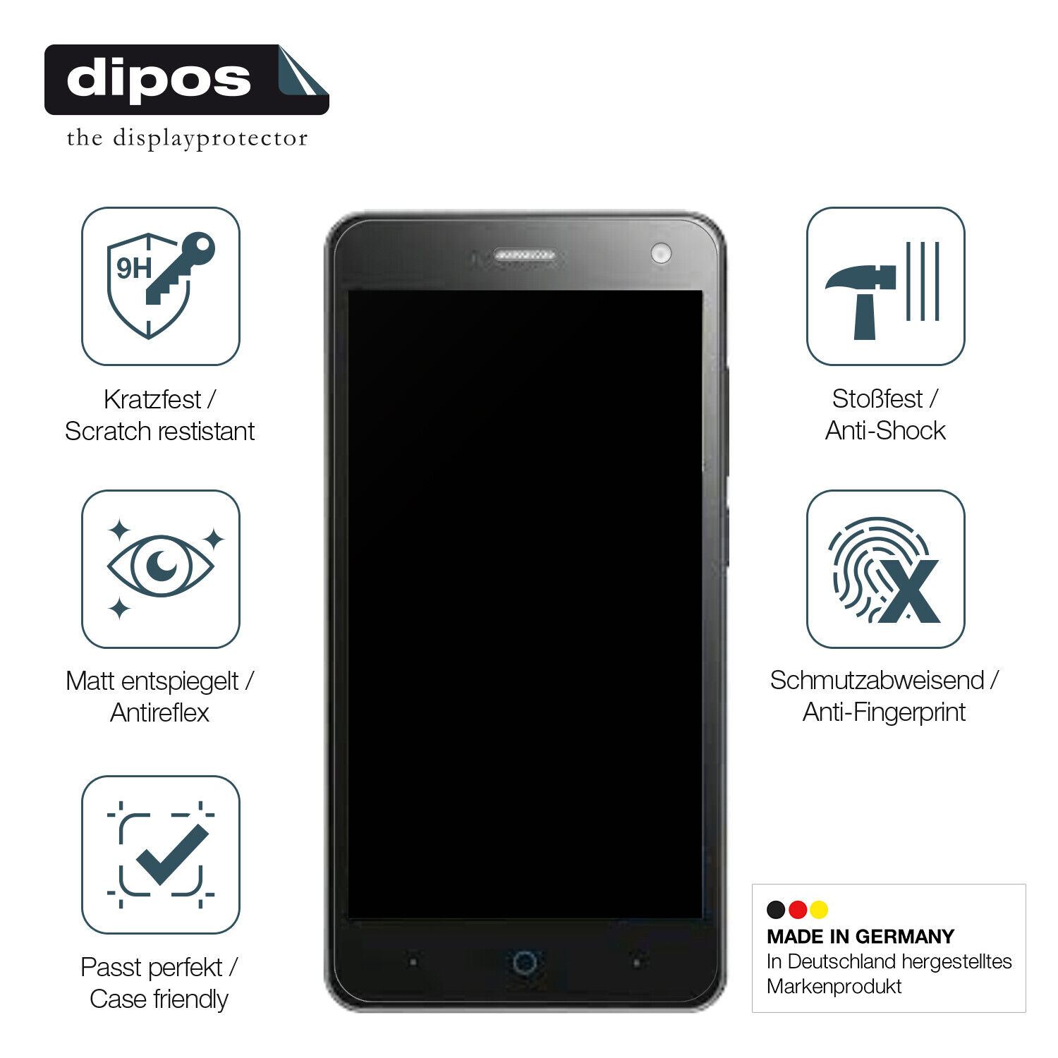 Displayschutz hergestellt in Deutschland, höchste Qualität made in Germany