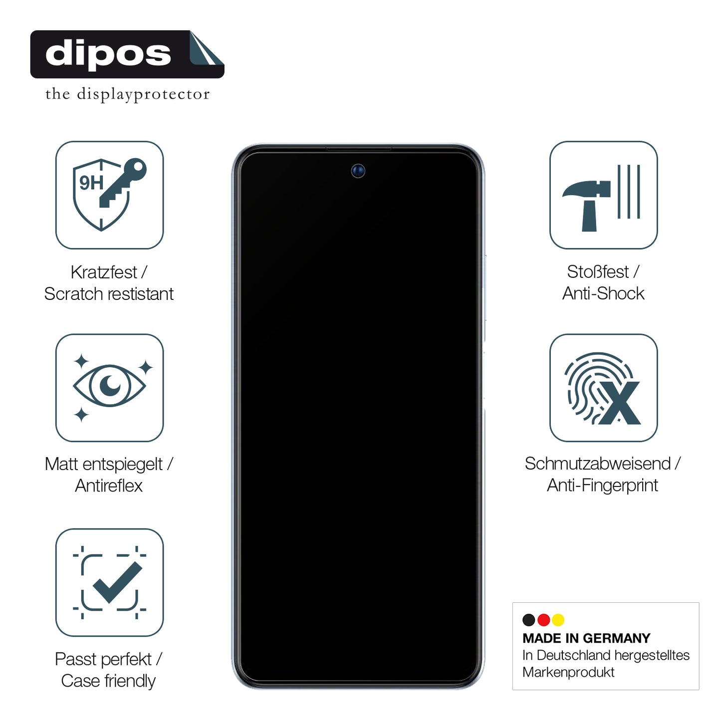 Displayschutz hergestellt in Deutschland, höchste Qualität made in Germany