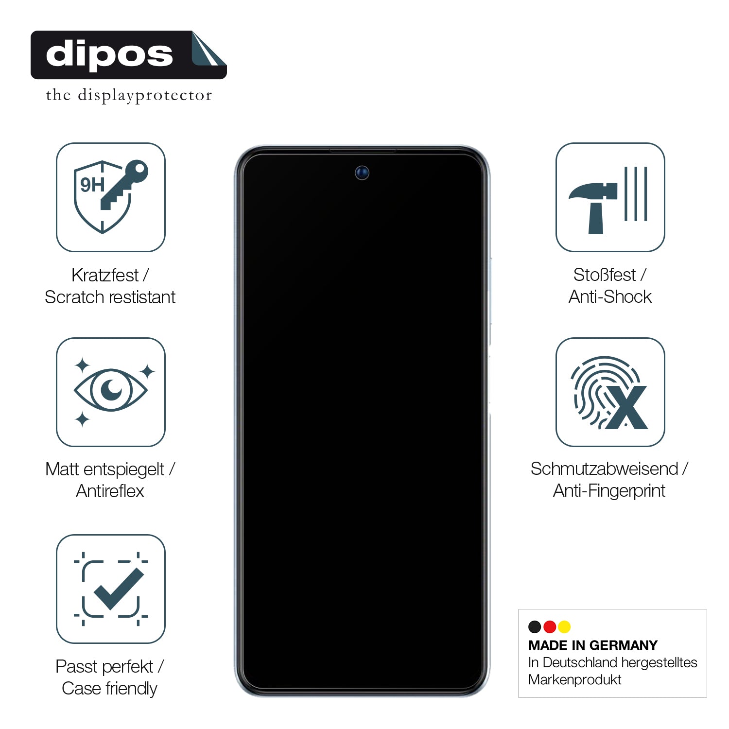 Displayschutz hergestellt in Deutschland, höchste Qualität made in Germany