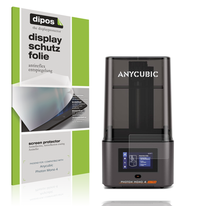 Matte Displayschutzfolie von dipos passend für Anycubic Photon Mono 4, präziser Zuschnitt und blasenfrei montiert