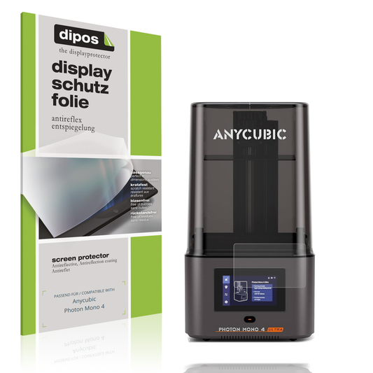Matte Displayschutzfolie von dipos passend für Anycubic Photon Mono 4, präziser Zuschnitt und blasenfrei montiert