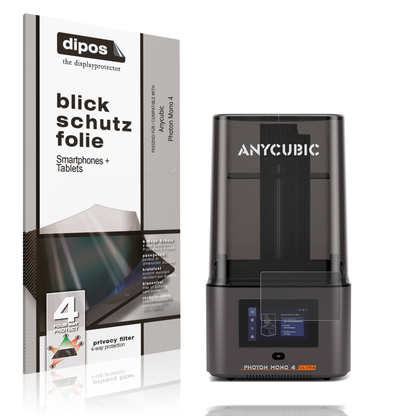 Blickschutzfolie von dipos passend für Anycubic Photon Mono 4, präziser Zuschnitt und blasenfrei montiert