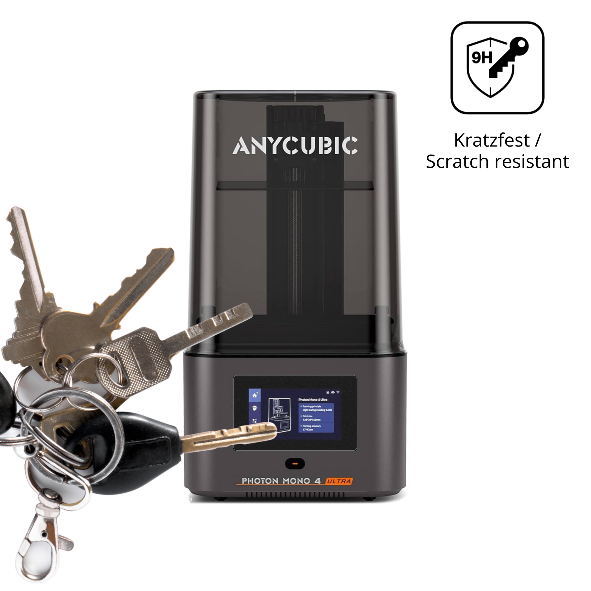 dipos Displayschutz für Anycubic Photon Mono 4, mattierte Oberfläche, robuste Festigkeit und perfekte Passform