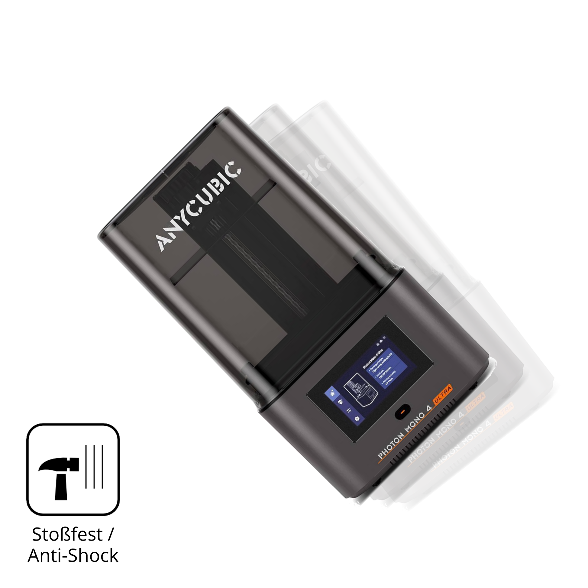 Schutz gegen Kratzer auf dem Anycubic Photon Mono 4 Glas durch Schlüssel, Stöße gegen die Tischkante oder Stürze