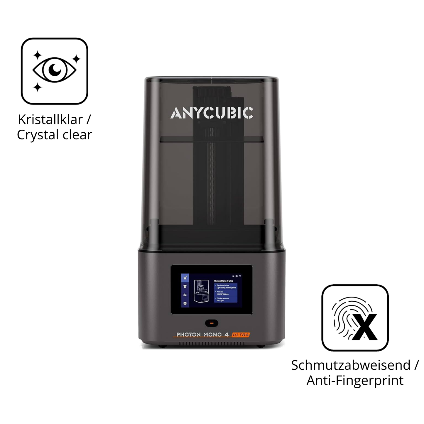 Flexible TPU-Folie passend zugeschnitten für Anycubic Photon Mono 4, vollständige Abdeckung