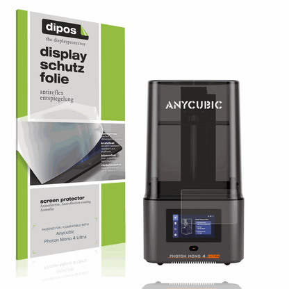 Matte Displayschutzfolie von dipos passend für Anycubic Photon Mono 4 Ultra, präziser Zuschnitt und blasenfrei montiert
