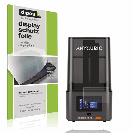 Matte Displayschutzfolie von dipos passend für Anycubic Photon Mono 4 Ultra, präziser Zuschnitt und blasenfrei montiert
