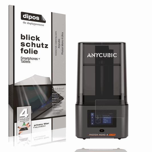 Blickschutzfolie von dipos passend für Anycubic Photon Mono 4 Ultra, präziser Zuschnitt und blasenfrei montiert