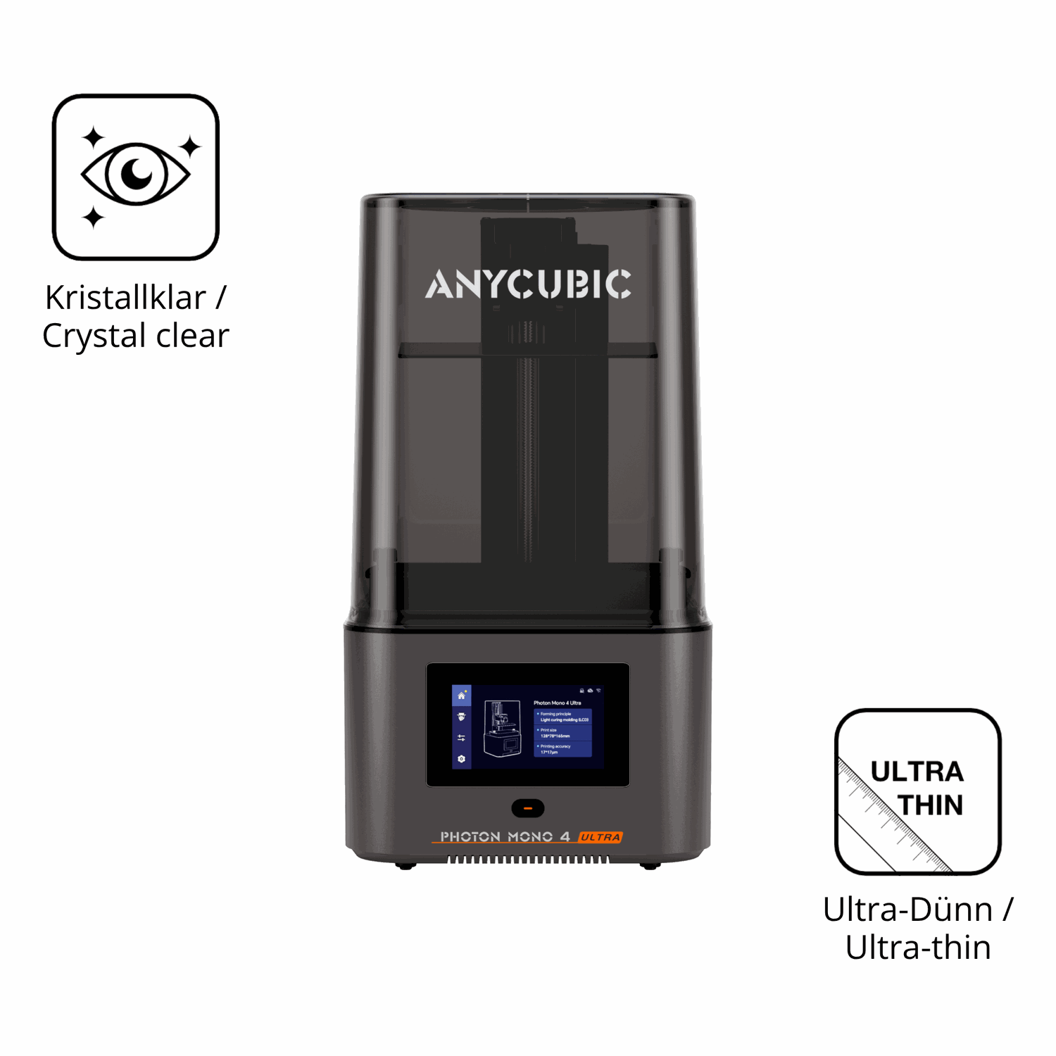 Dünne und klare Folie passend zugeschnitten für Anycubic Photon Mono 4 Ultra