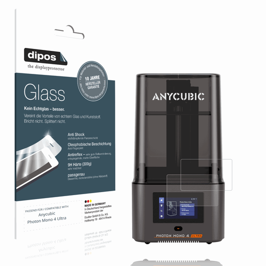 Matte Displayschutzfolie von dipos passend für Anycubic Photon Mono 4 Ultra, 9H kratzfest und blasenfrei montiert