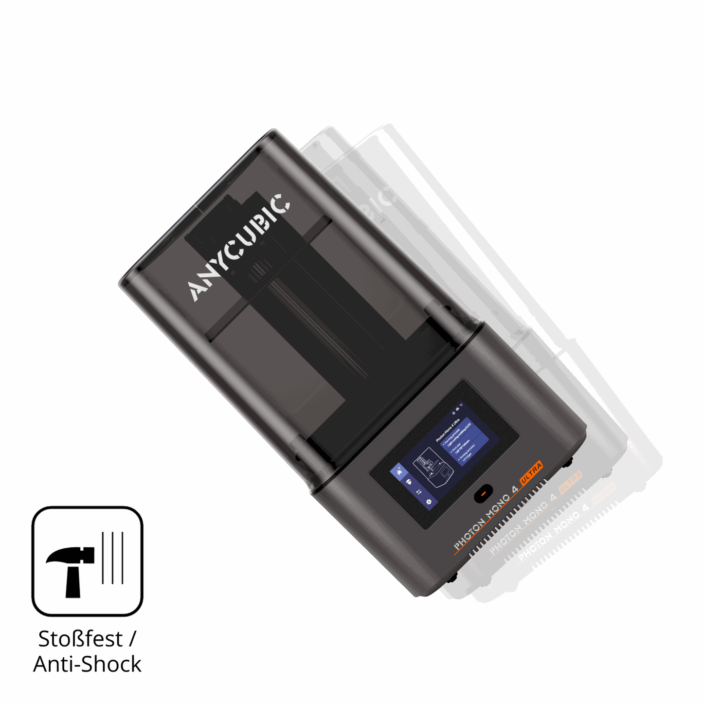 Schutz gegen Kratzer auf dem Anycubic Photon Mono 4 Ultra Glas durch Schlüssel, Stöße gegen die Tischkante oder Stürze