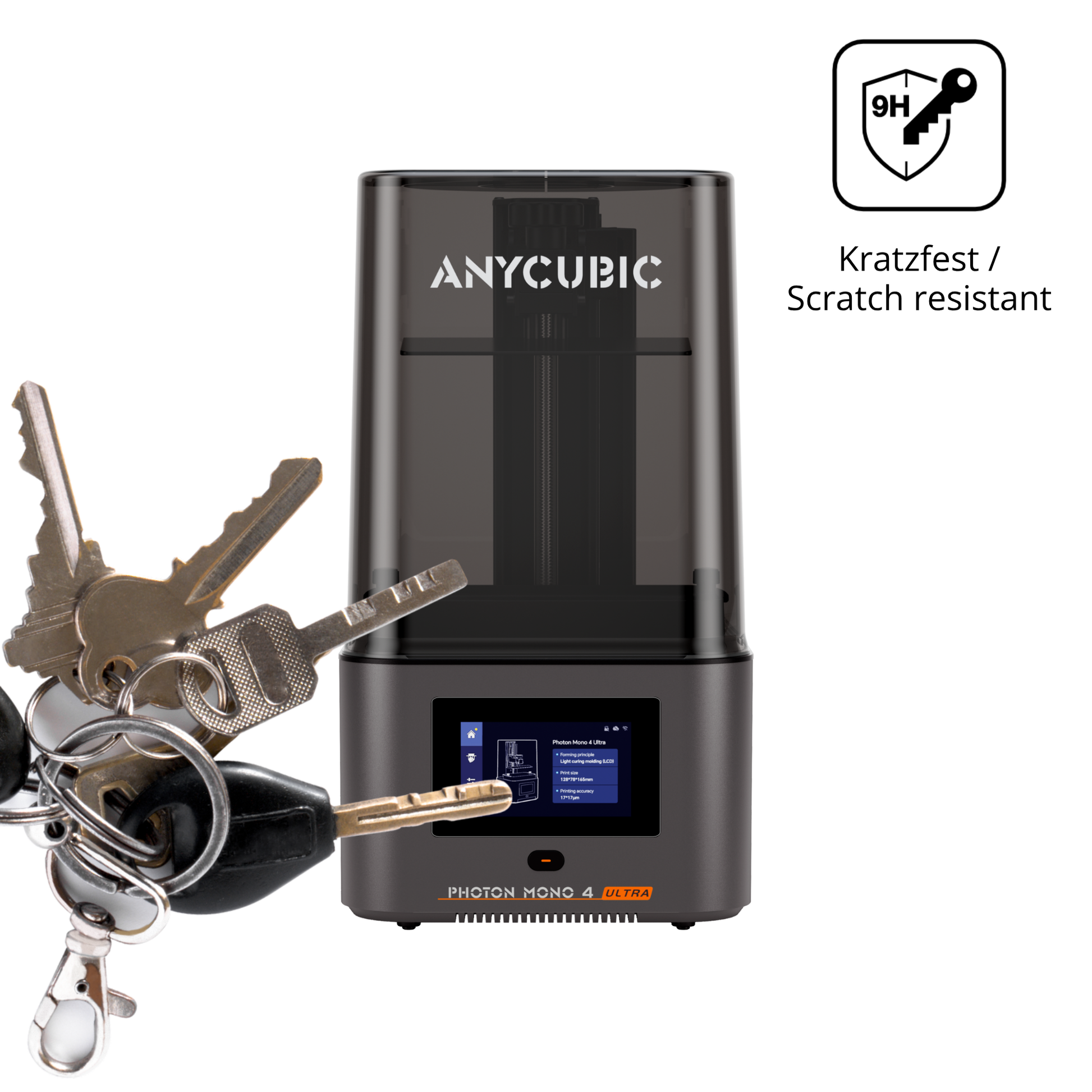 dipos Displayschutz für Anycubic Photon Mono 4 Ultra, transparente Oberfläche, perfekte Passform auch für die Rundungen