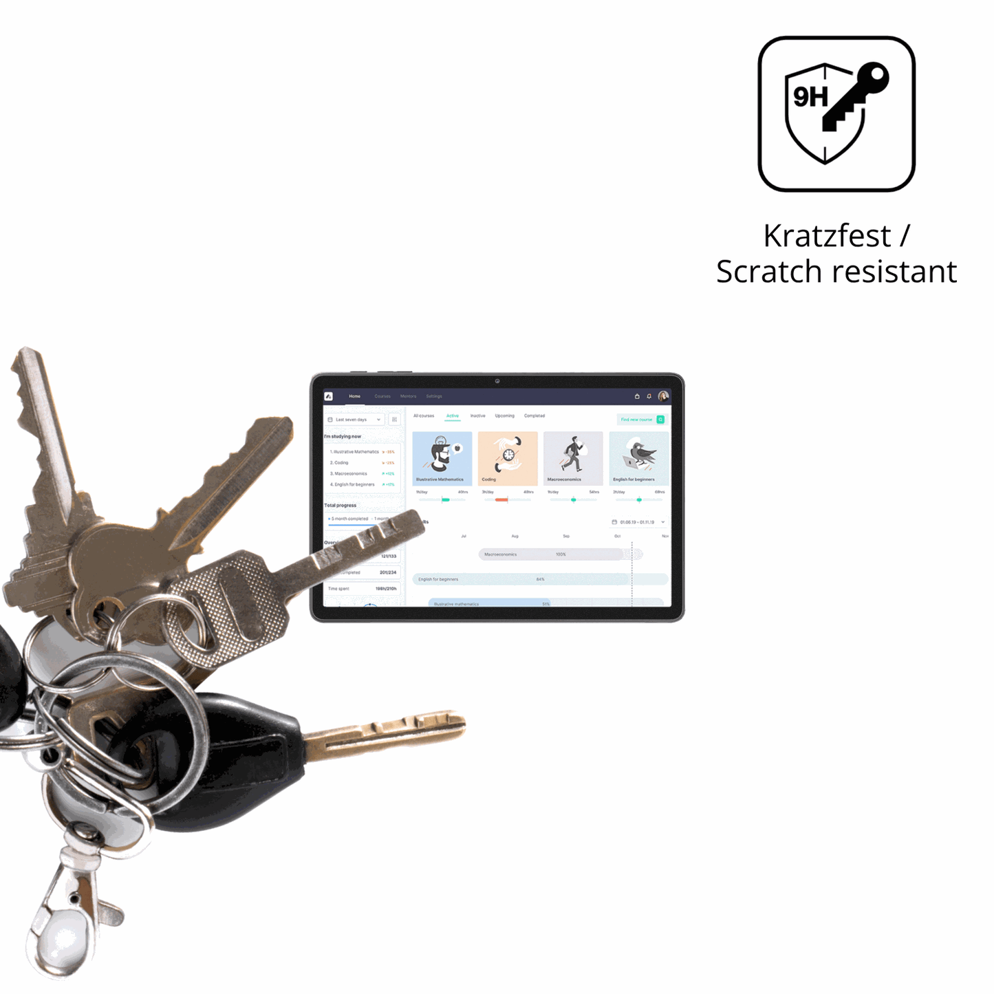 dipos Displayschutz für Aobante K80 10.1, mattierte Oberfläche, robuste Festigkeit und perfekte Passform
