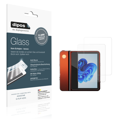 Matte Displayschutzfolie von dipos passend für AOOSTAR G-FLIP H255, 9H kratzfest und blasenfrei montiert