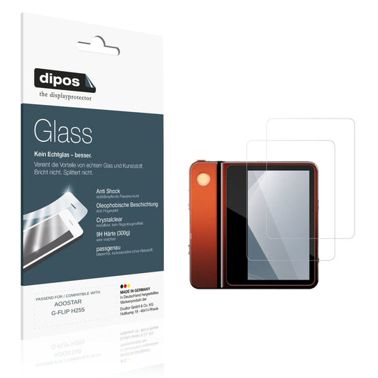 Klare Displayschutzfolie von dipos passend für AOOSTAR G-FLIP H255, 9H kratzfest und blasenfrei montiert