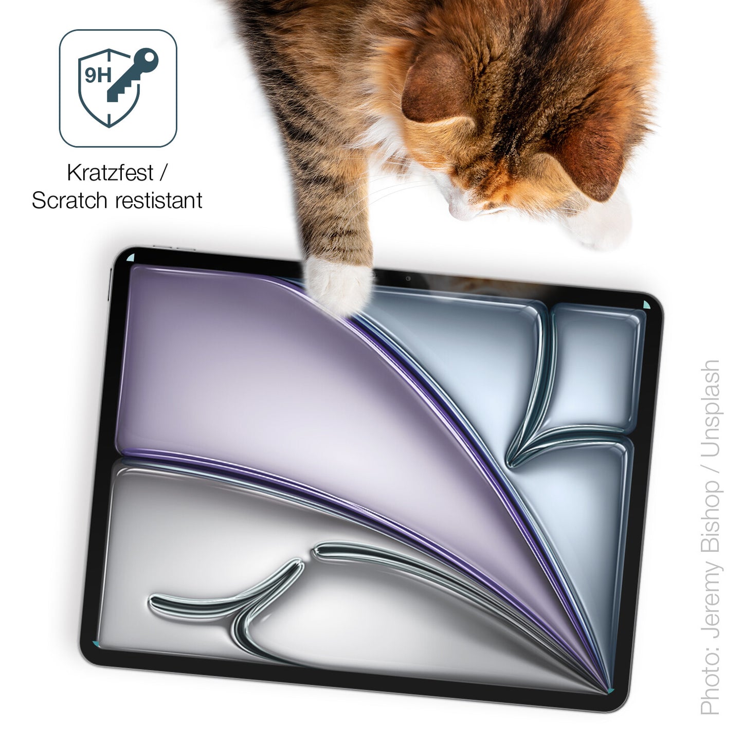 dipos Displayschutz für Apple iPad Air 13 Zoll M2 2024, mattierte Oberfläche, robuste Festigkeit und perfekte Passform