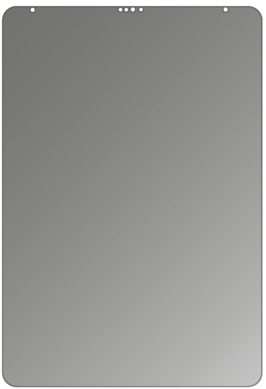 dipos Displayschutz für Apple iPad Pro 12.9 Zoll Wifi (2020), mattierte Oberfläche, Blickschutzfilter und perfekter Passform