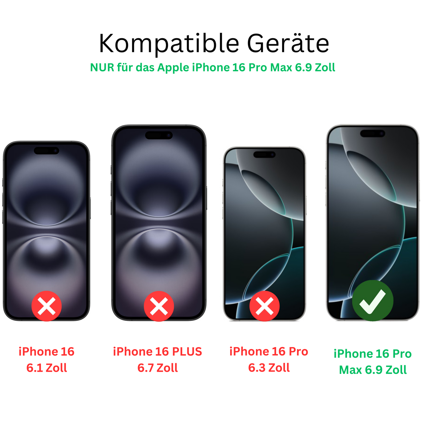 AppleiPhone 16 Pro Max mit aufgebrachter dipos Flex Schutzfolie, glasklare Darstellung ohne Einschränkungen