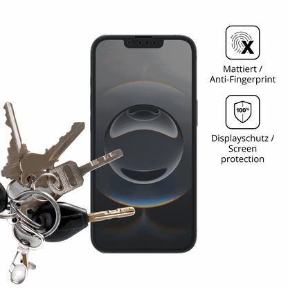 dipos Displayschutz f�r Apple iPhone 17e, mattierte Oberfl�che, Blickschutzfilter und perfekter Passform