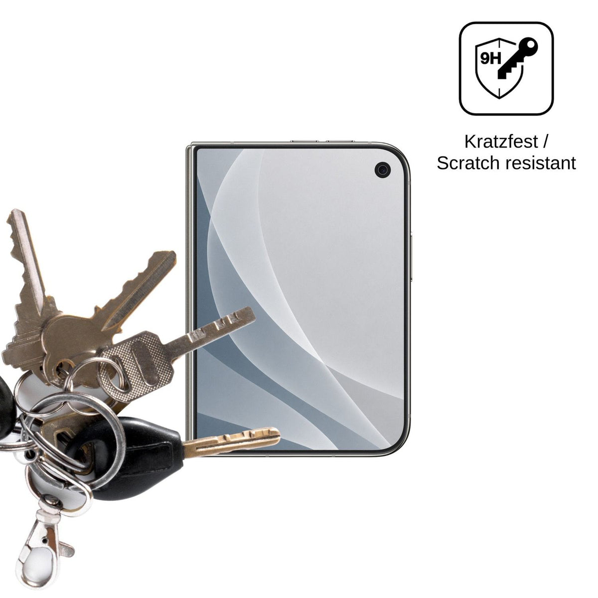dipos Displayschutz für Apple iPhone Duo Aussenseite, mattierte Oberfläche, robuste Festigkeit und perfekte Passform