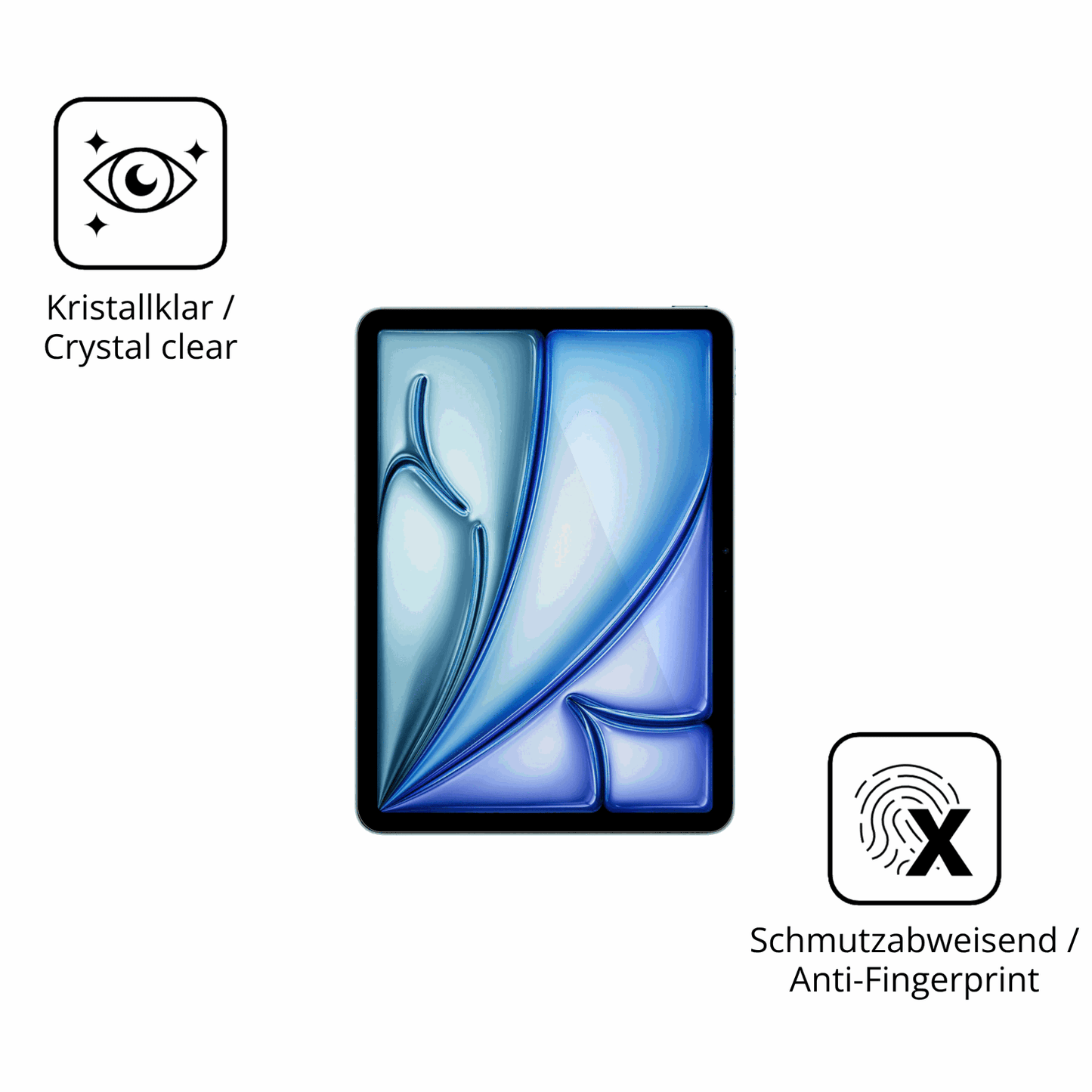 2x Screen Protector for Apple iPad Air M4 11 Zoll 2026 Flexible Glass 9H dipos