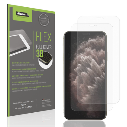 Matte Displayschutzfolie von dipos passend für Apple iPhone 11 Pro Max, 100% Displayabdeckung und blasenfreie Montage