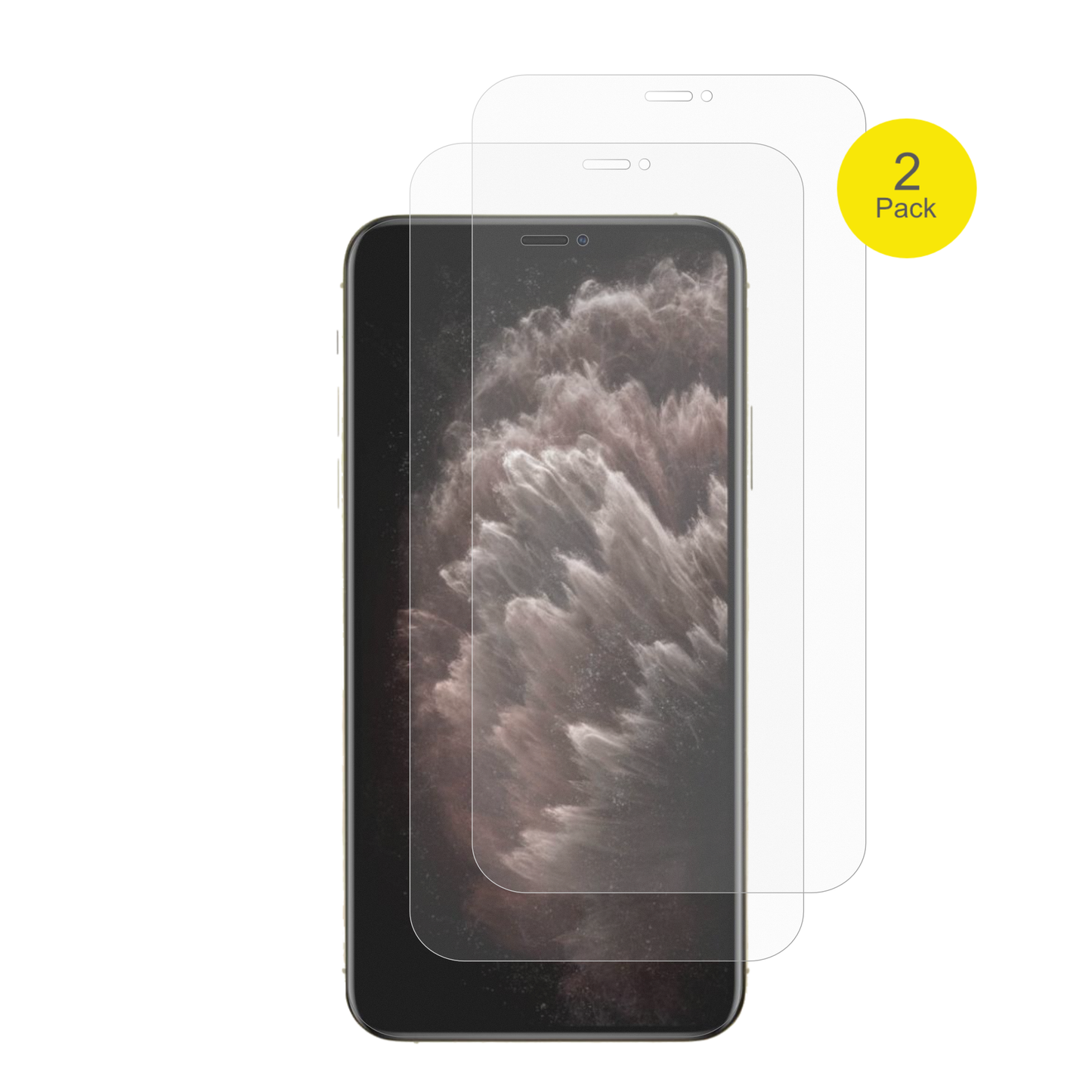 AppleiPhone 11 Pro Max mit aufgebrachter dipos Flex Schutzfolie, glasklare Darstellung ohne Einschränkungen