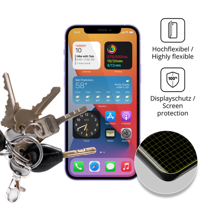 dipos Displayschutz für Apple iPhone 12 Pro Max, transparente Oberfläche, geringe Dicke und perfekte Passform