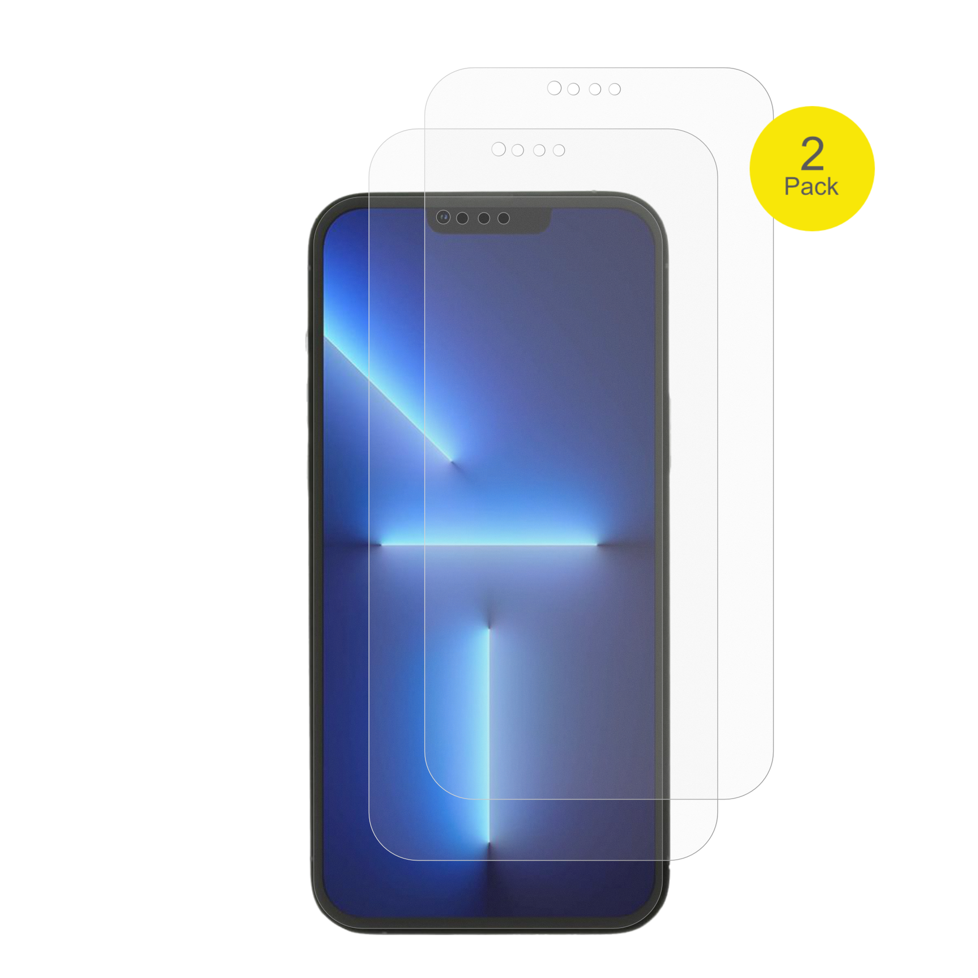 AppleiPhone 13 mit aufgebrachter dipos Flex Schutzfolie, glasklare Darstellung ohne Einschränkungen