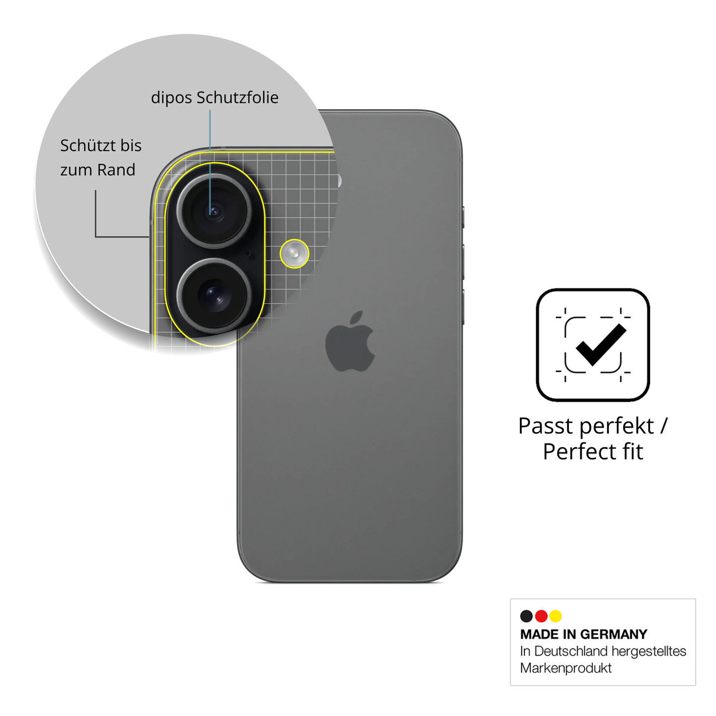 Besonders flexibler Displayschutz mit Anti-Shock-Schicht im Materialmix