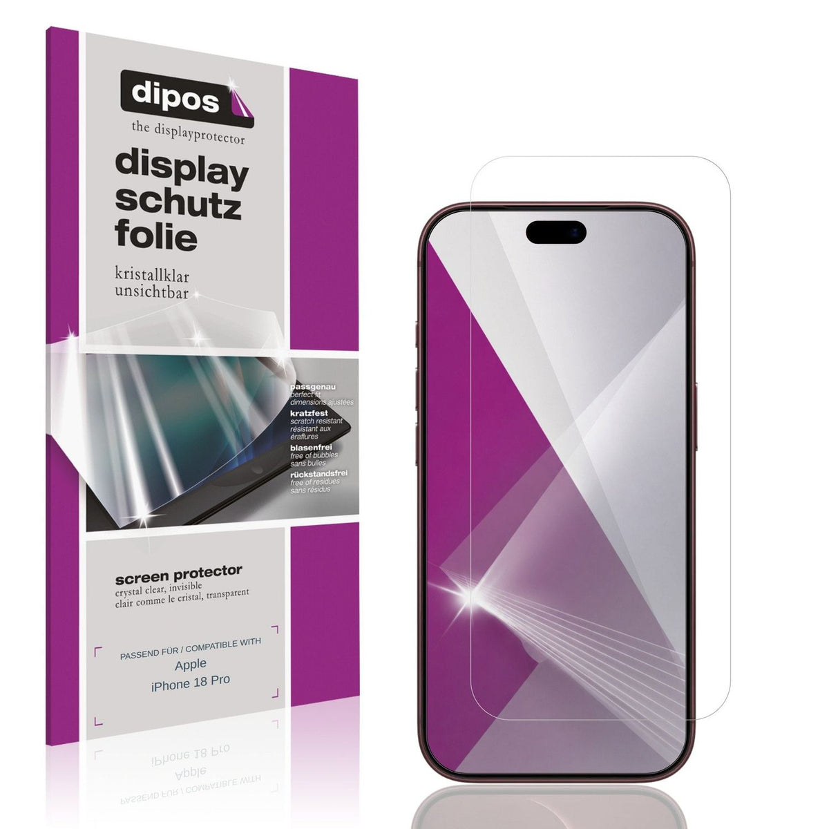 4x Screen Protector for Apple iPhone 18 Pro Protection Crystal Clear dipos