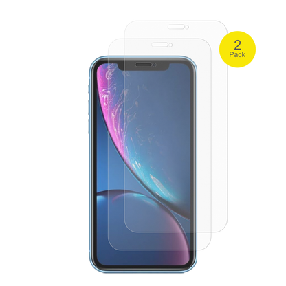 AppleiPhone XR mit aufgebrachter dipos Flex Schutzfolie, glasklare Darstellung ohne Einschränkungen