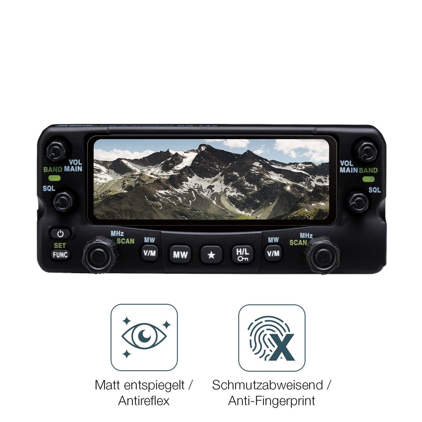 9H Hartbeschichtete, flexible Folie passend zugeschnitten für Alinco DR-735-E