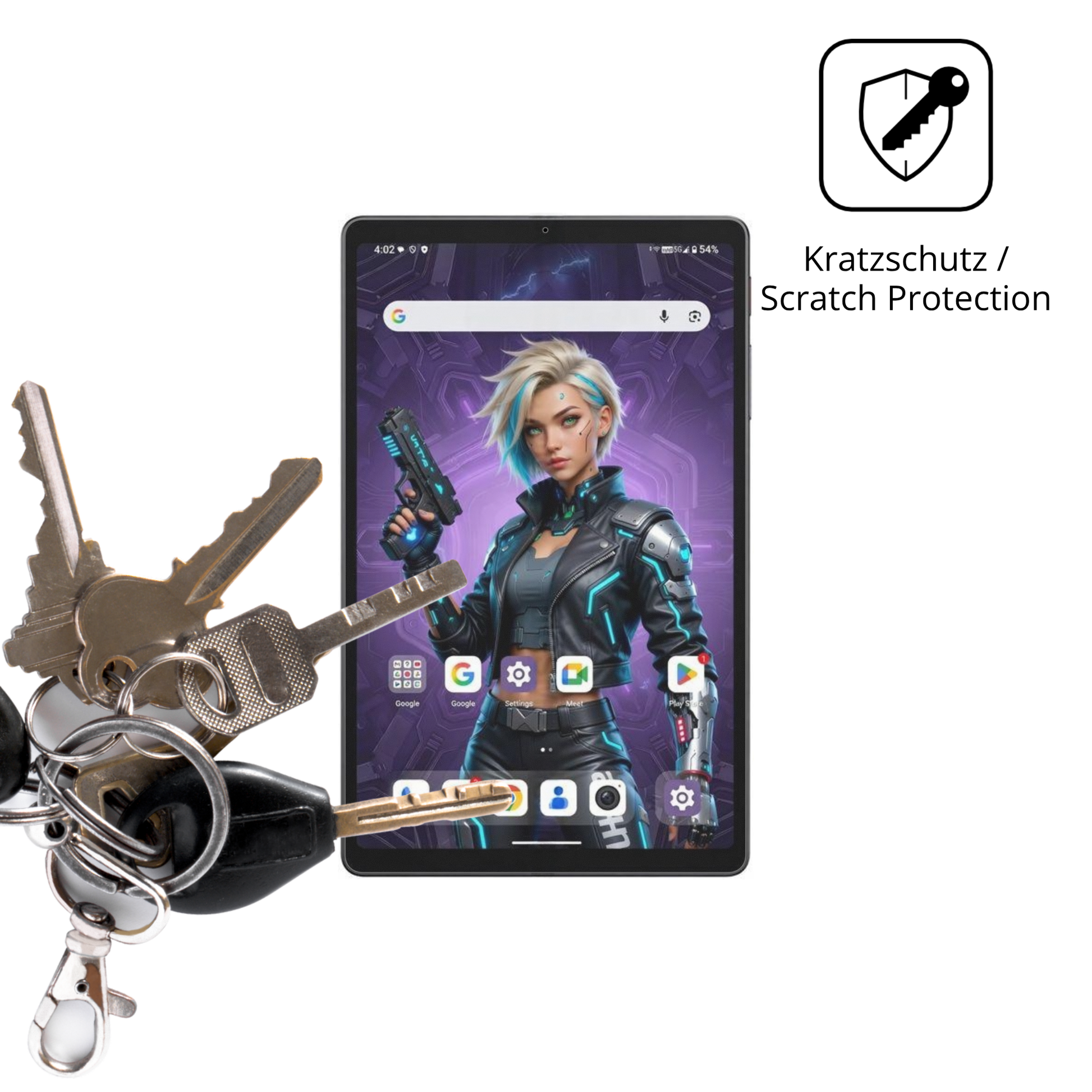 Schutz gegen Kratzer auf dem Alldocube iPlay 80 mini Ultra Glas durch Schlüssel oder Ähnliches