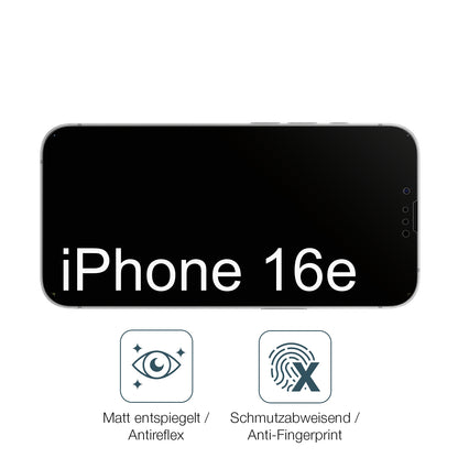 9H Hartbeschichtete, flexible Folie passend zugeschnitten für Apple iPhone 16e